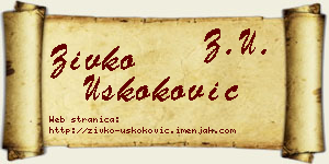Živko Uskoković vizit kartica